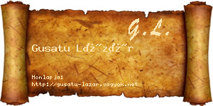 Gusatu Lázár névjegykártya